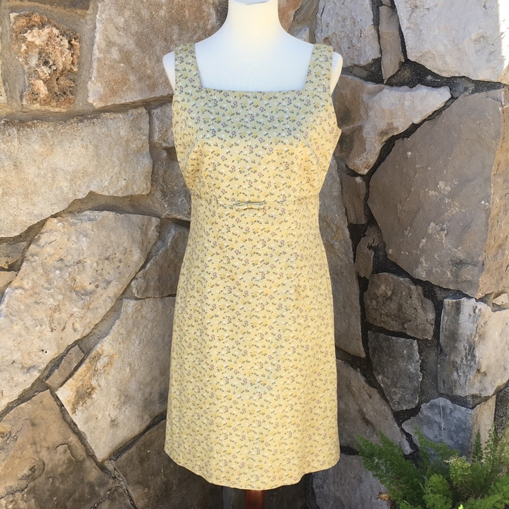 Ann Taylor square neck floral sun dress
